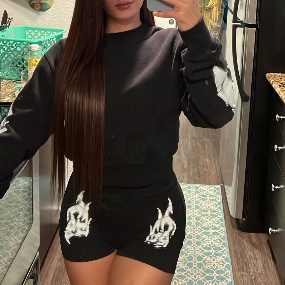 Heron Preston Matching Short and Sweatshirt Set